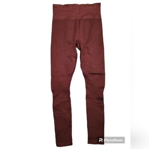 ATHLETA Shimmer Tight Leggings BLACK w/ Metallic Gold Size M Runs Small